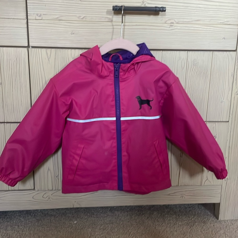 Black Dog Brand Kids Rain Coat, like new condition. Size 2T